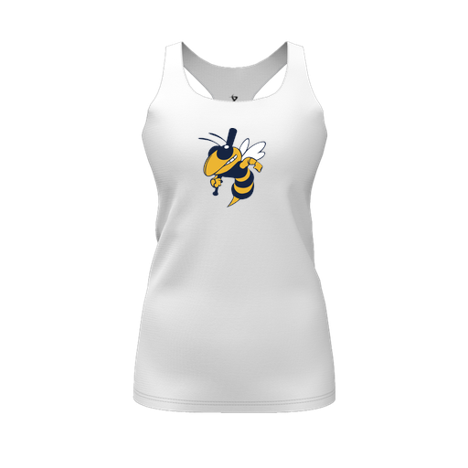 [FT0TRBWH-FYS-LOGO1] Decker Racerback Tank Top (Female Youth S, White, Logo 1)