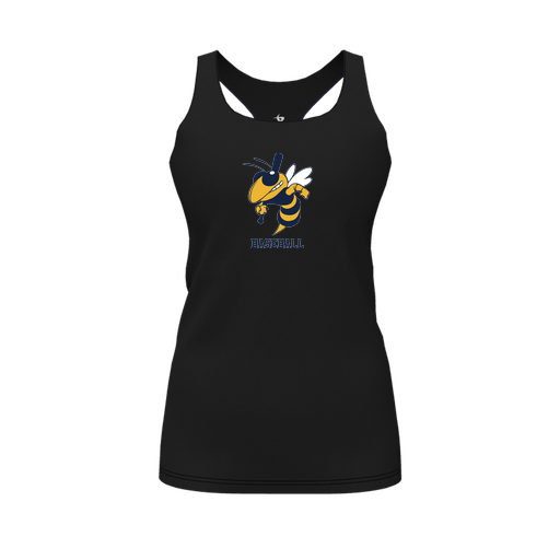 [CUS-DFW-RCBK-PER-BLK-FYS-LOGO2] Racerback Tank Top (Female Youth S, Black, Logo 2)