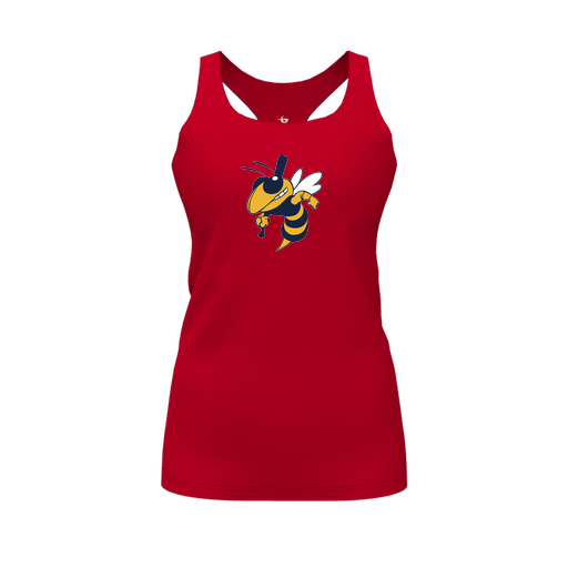 [FT0TRBRD-FYS-LOGO1] Decker Racerback Tank Top (Female Youth S, Red, Logo 1)