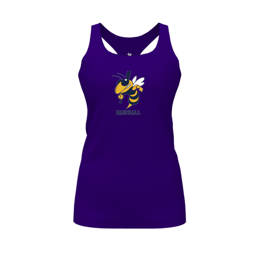 [CUS-DFW-RCBK-PER-PUR-FYS-LOGO2] Racerback Tank Top (Female Youth S, Purple, Logo 2)