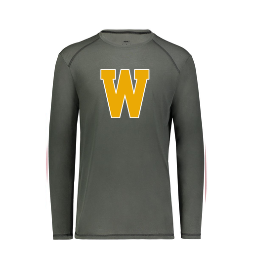 [6845.98D.S-LOGO3] Men's SoftTouch Long Sleeve (Adult S, Gray, Logo 3)