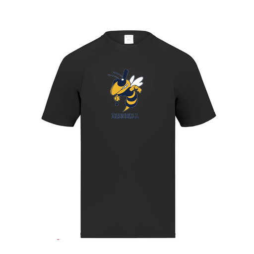 [2791.080.S-LOGO2] Youth Smooth Sport T-Shirt (Youth S, Black, Logo 2)