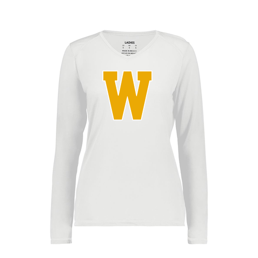 [6847.005.XS-LOGO3] Women's SoftTouch Long Sleeve (Female Adult XS, White, Logo 3)