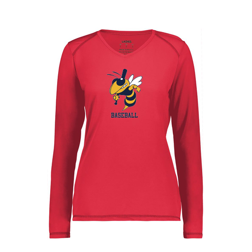 [6847.083.XS-LOGO2] Women's SoftTouch Long Sleeve (Female Adult XS, Red, Logo 2)