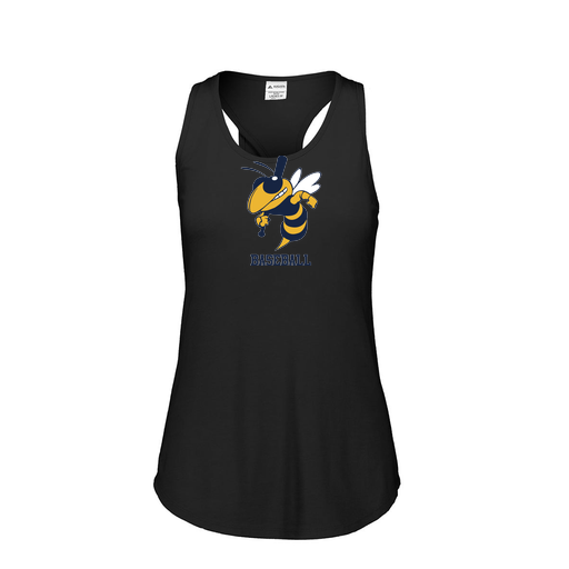 [3078.K94.S-LOGO2] Ladies Tri Blend Tank Top (Female Adult S, Black, Logo 2)