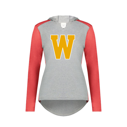 [6902.27V.XS-LOGO3] Ladies Vintage Hoodie (Female Adult XS, Red, Logo 3)