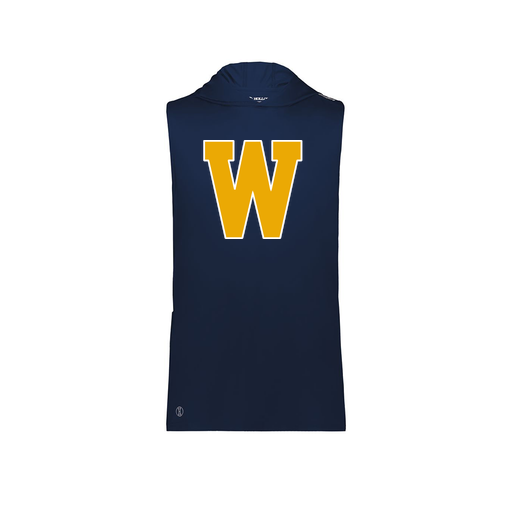 [222590.065.XS-LOGO3] Men's CoolDry Sleeveless Hoodie (Adult XS, Navy, Logo 3)