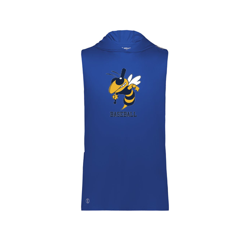 [222590.060.XS-LOGO2] Men's CoolDry Sleeveless Hoodie (Adult XS, Royal, Logo 2)