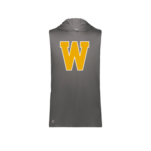 [222590.98D.XS-LOGO3] Men's CoolDry Sleeveless Hoodie (Adult XS, Gray, Logo 3)