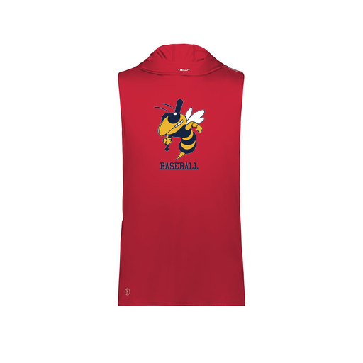 [222590.083.XS-LOGO2] Men's CoolDry Sleeveless Hoodie (Adult XS, Red, Logo 2)