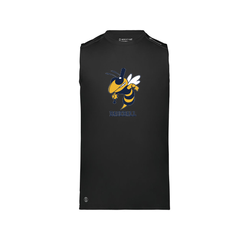 [222593.080.S-LOGO2] Men's CoolDry TankTop (Adult S, Black, Logo 2)