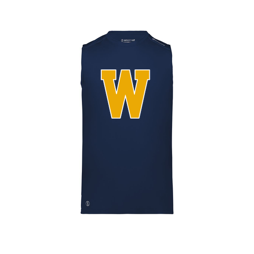 [222593.065.S-LOGO3] Men's CoolDry TankTop (Adult S, Navy, Logo 3)