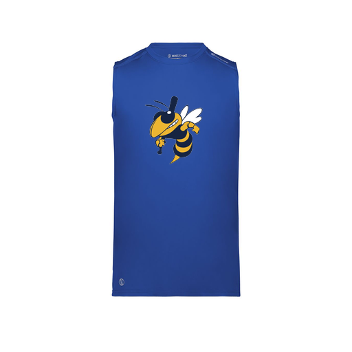 [222593.060.S-LOGO1] Men's CoolDry TankTop (Adult S, Royal, Logo 1)