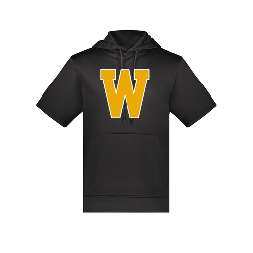 [6871.080.S-LOGO3] Men's Dri Fit Short Sleeve Hoodie (Adult S, Black, Logo 3)