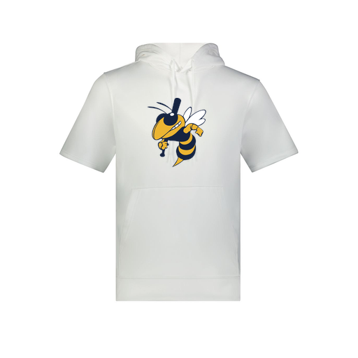 [6871.005.S-LOGO1] Men's Dri Fit Short Sleeve Hoodie (Adult S, White, Logo 1)