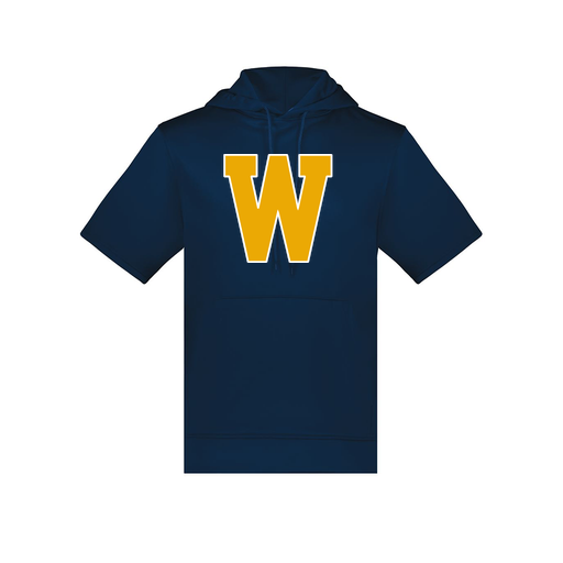 [6871.065.S-LOGO3] Men's Dri Fit Short Sleeve Hoodie (Adult S, Navy, Logo 3)
