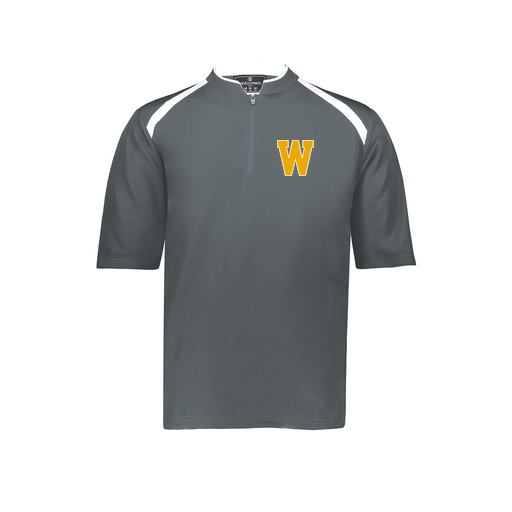 [229581-AS-GRY-LOGO3] Men's Dugout Short Sleeve Pullover (Adult S, Gray, Logo 3)