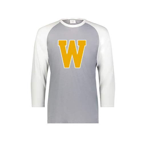 [6880.74S.S-LOGO3] Youth Vintage 3/4 T-Shirt (Youth S, White, Logo 3)