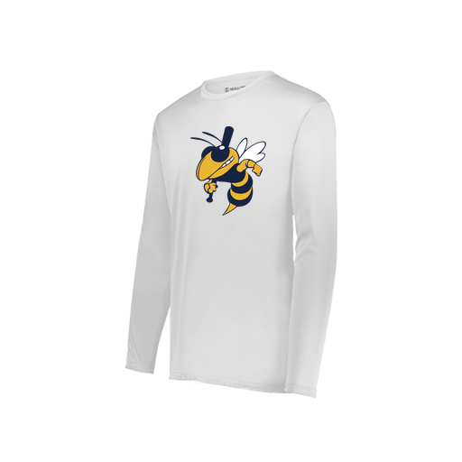 [222822.005.XS-LOGO1] Men's LS Smooth Sport Shirt (Adult XS, White, Logo 1)