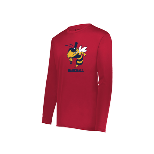 [222822.083.XS-LOGO2] Men's LS Smooth Sport Shirt (Adult XS, Red, Logo 2)