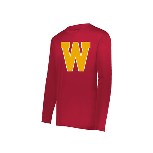 [222822.083.XS-LOGO3] Men's LS Smooth Sport Shirt (Adult XS, Red, Logo 3)