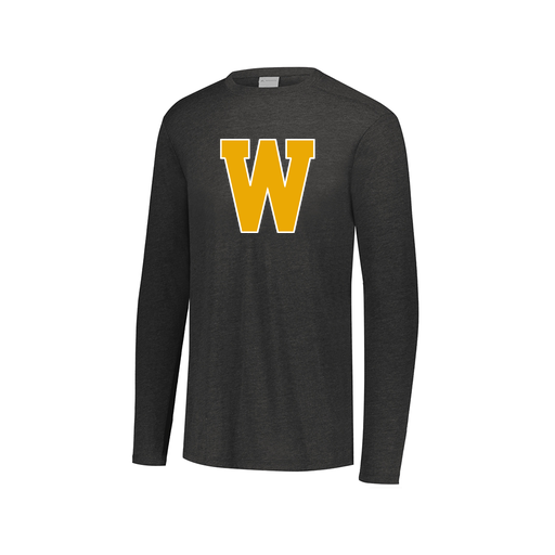 [FTLCUBBK-AXS-LOGO3] Decker Men's Tri-Blend T-Shirt - Long Sleeve (Adult XS, Black, Logo 3)