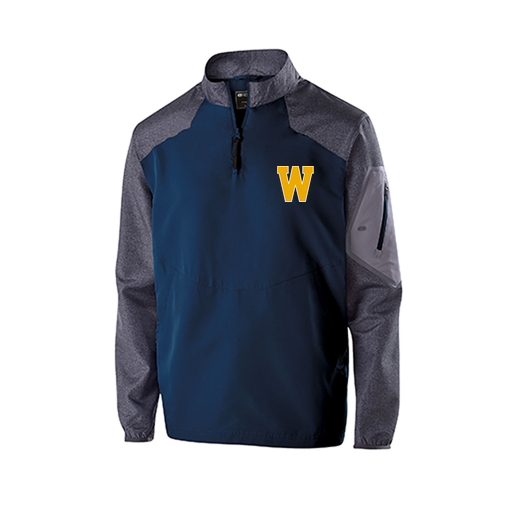 [229155.H03.XS-LOGO3] Men's Raider LS Pullover (Adult XS, Navy, Logo 3)