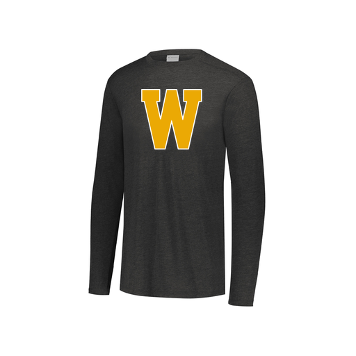 [FTLCUBBK-YS-LOGO3] Decker Youth Tri-Blend T-Shirt - Long Sleeve (Youth S, Black, Logo 3)