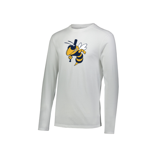 [3076.005.S-LOGO1] Youth LS Ultra-blend T-Shirt (Youth S, White, Logo 1)