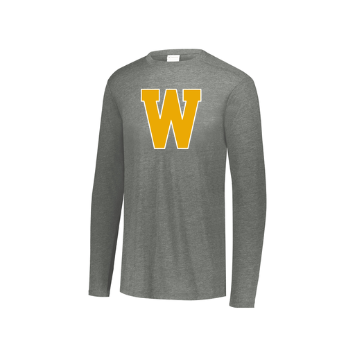 [3076.013.S-LOGO3] Youth LS Ultra-blend T-Shirt (Youth S, Gray, Logo 3)