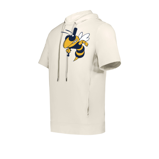 [222605-WHT-YS-LOGO1] YOUTH VENTURA SOFT KNIT SHORT SLEEVE HOODIE (Youth S, White, Logo 1)