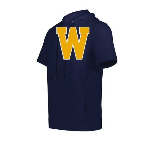 [222605.065.S-LOGO3] YOUTH VENTURA SOFT KNIT SHORT SLEEVE HOODIE (Youth S, Navy, Logo 3)