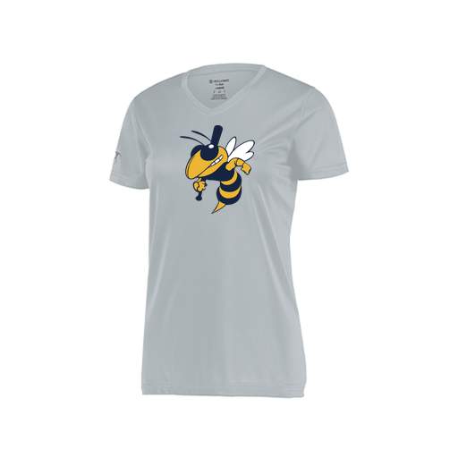 [222820.099.S-LOGO1] Ladies Movement Dri Fit Shirt (Female Adult S, Silver, Logo 1)