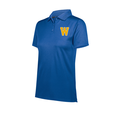 [222768.060.XS-LOGO3] Ladies Prism Polo (Female Adult XS, Royal, Logo 3)